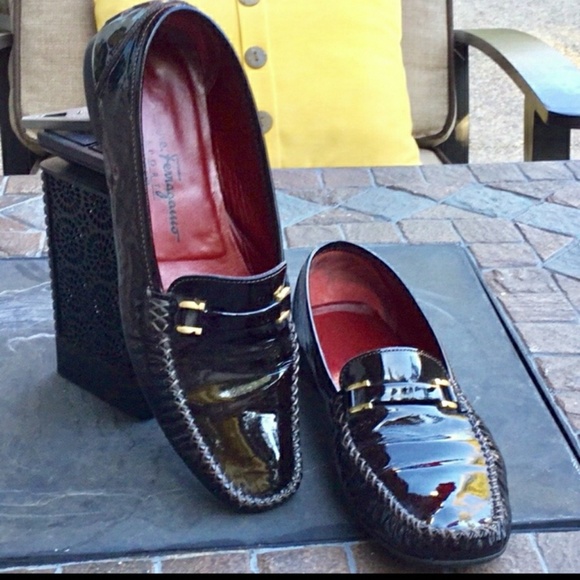 Salvatore Ferragamo 🇧🇬Patent Leather Driving Sho - Picture 2 of 8